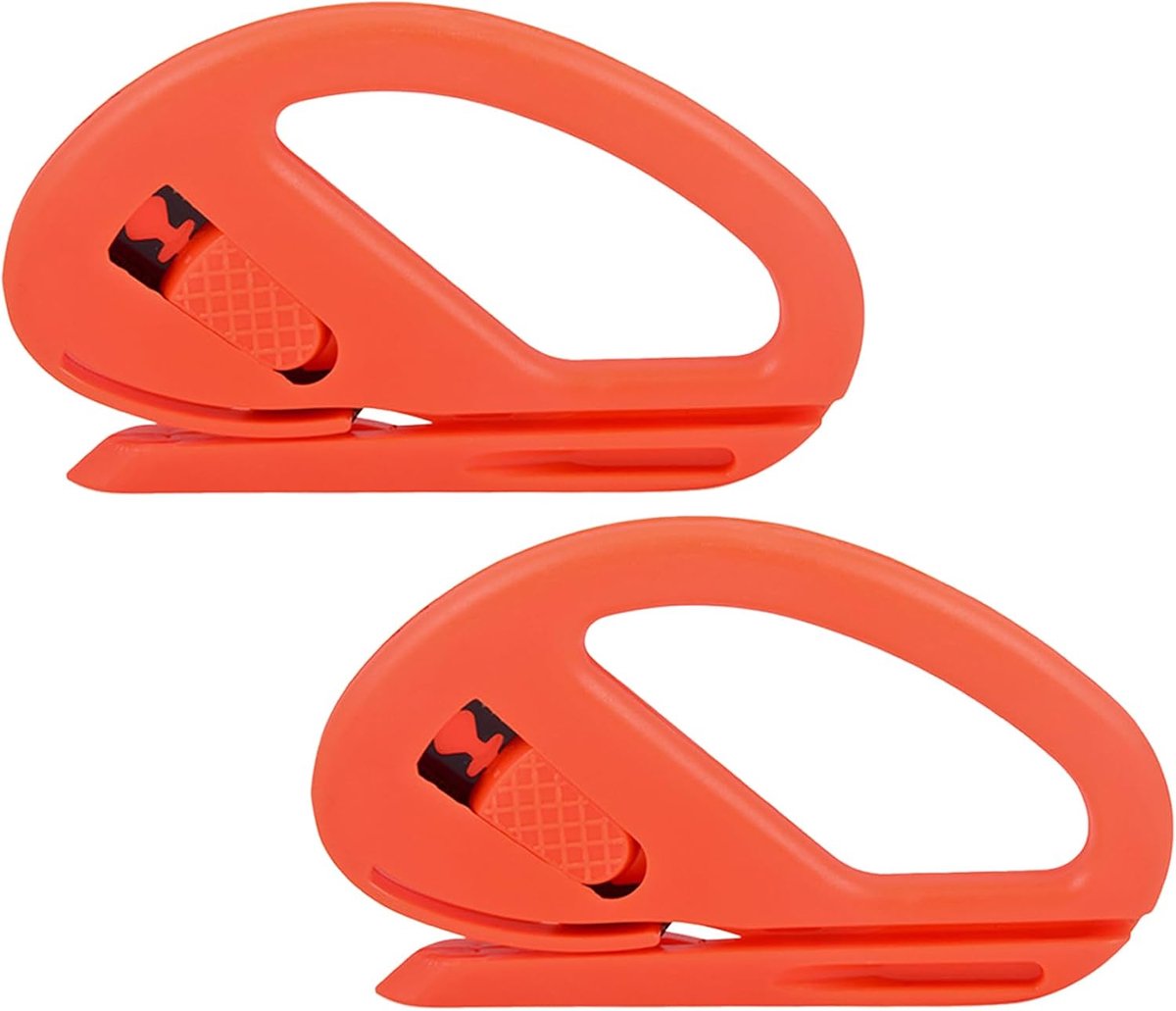 Cadeaupapiersnijder met dubbele messen - oranje - ergonomisch ontwerp - ideaal voor cadeauverpakkingen - ShopVlot