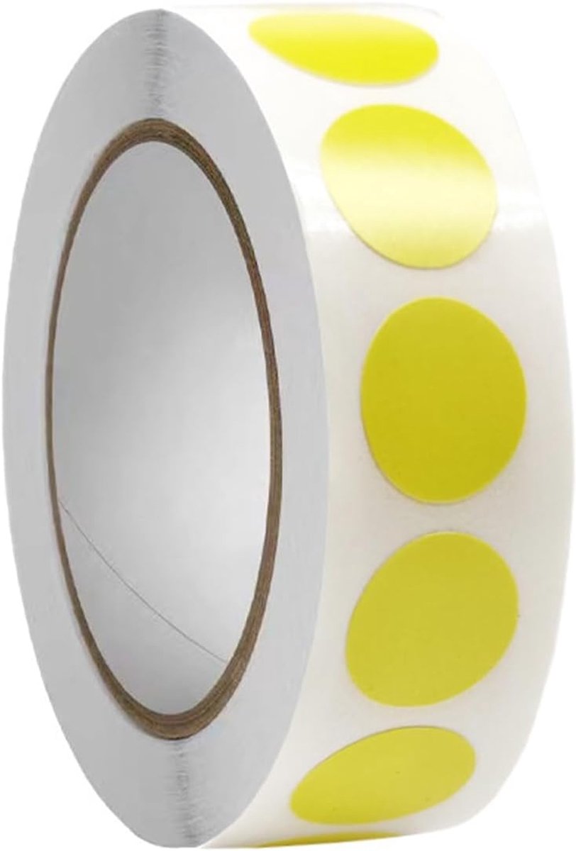 Ronde Stickers 13mm - Gele Plaklabels - 1000 Stuks - Ideaal voor DIY Projecten - ShopVlot