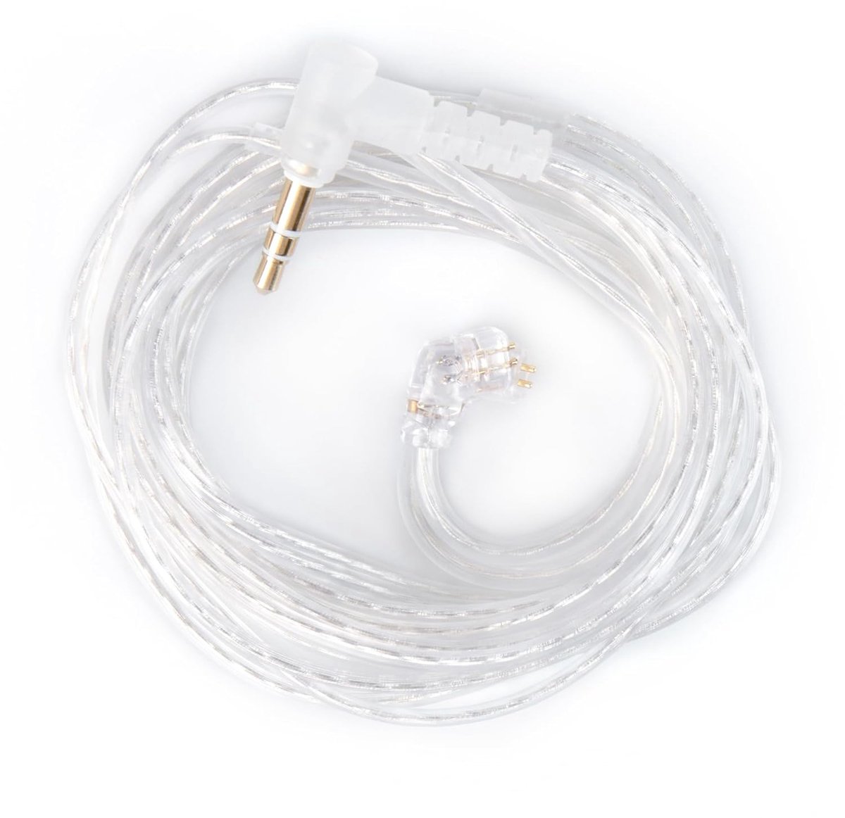 Audio kabel 200 cm - QDC 2 pin OFC zilver 5N - Upgrade kabel voor IEM - Vrije beweging tijdens het luisteren - ShopVlot