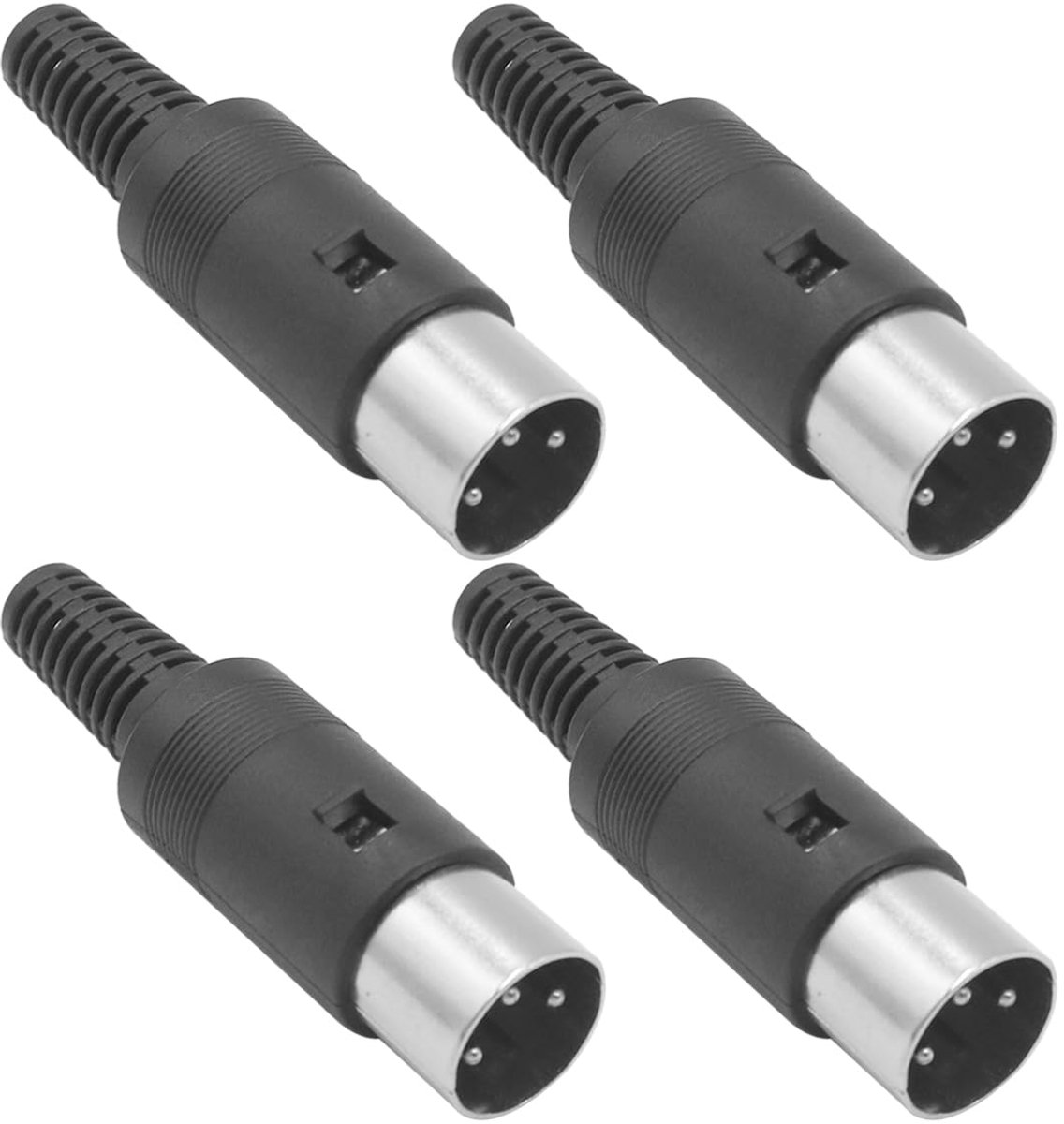DIN 3 Speld Mannelijke Stekker MIDI Kabel - Vernikkelde Soldeercontacten - 4 Stuks - Geschikt voor Keyboard - ShopVlot
