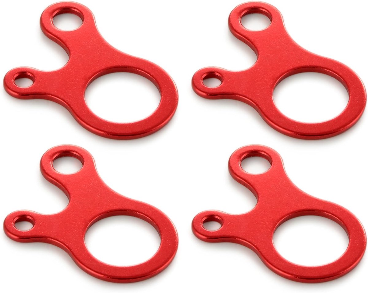 Rope tensioners set van 4 - aluminium - lichtgewicht - perfect voor tenten en zeilen - ShopVlot