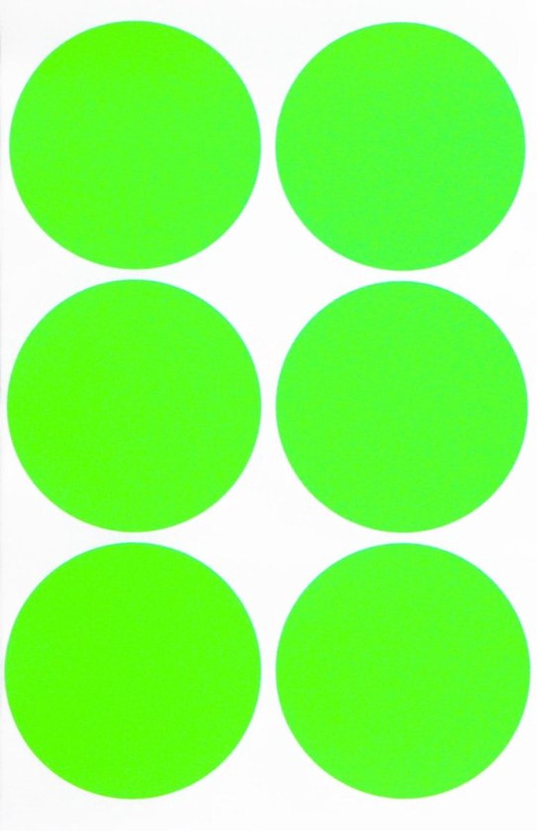 Stickers 50mm - Kleurcodering - Dot Stickers - 72 Stuks - Semi-glanzende Afwerking - Geschikt voor Permanente Marker - Label