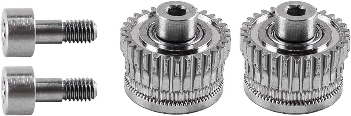 Extruder tandwielset - 2 stuks - verchroomd - hoge precisie - duurzaam voor 3D-printers - ShopVlot