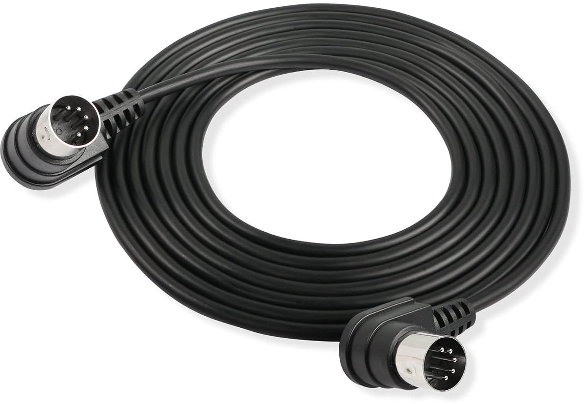 GINTOOYUN 5 Pin DIN Right Angle MIDI Cable - 90 Degree Right Angle - DIN 5 Pin Plug to 90 Degree Right Angle - ShopVlot