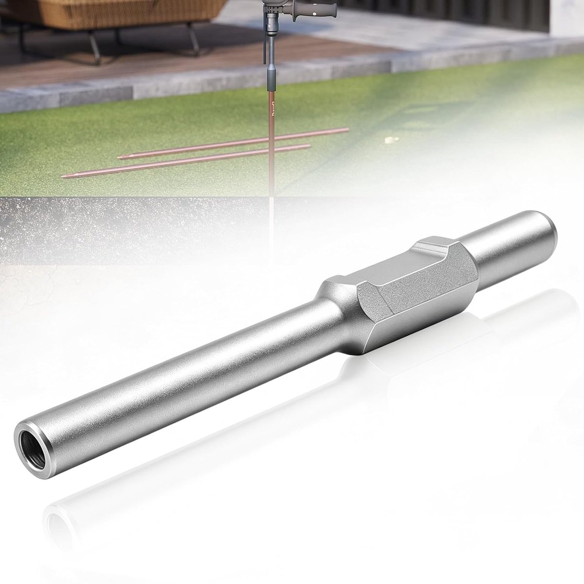 SDS HEX grondspijkerdriver, 257 mm, binnendiameter Ø 16,5 mm, buitendiameter Ø 22 mm, voor het plaatsen van diepgrond - ShopVlot
