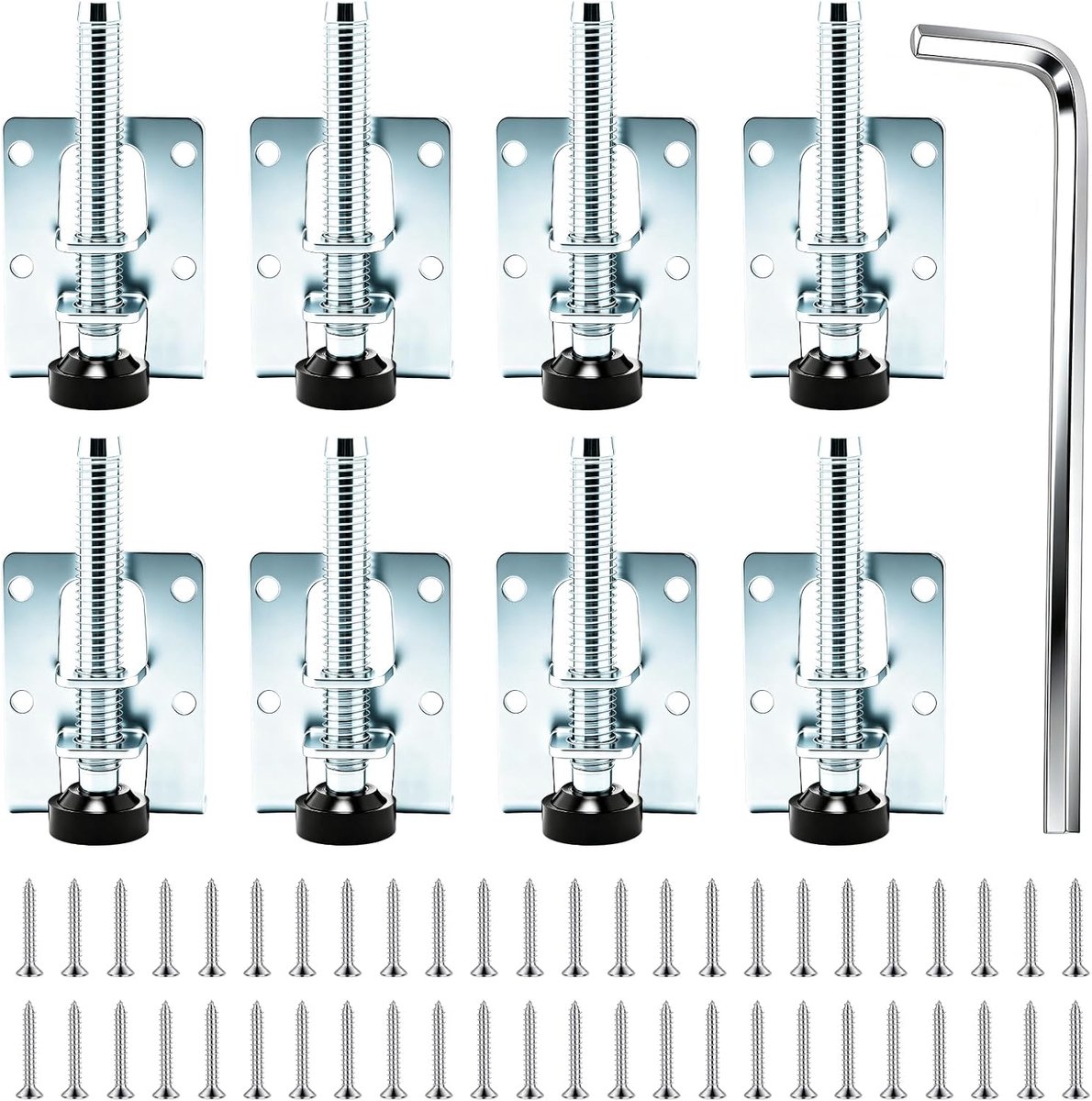 8 Pcs Adjustable Furniture Legs, 55/102mm Adjustable Furniture Feet for Furniture, Leveling Feet for Shelves - ShopVlot