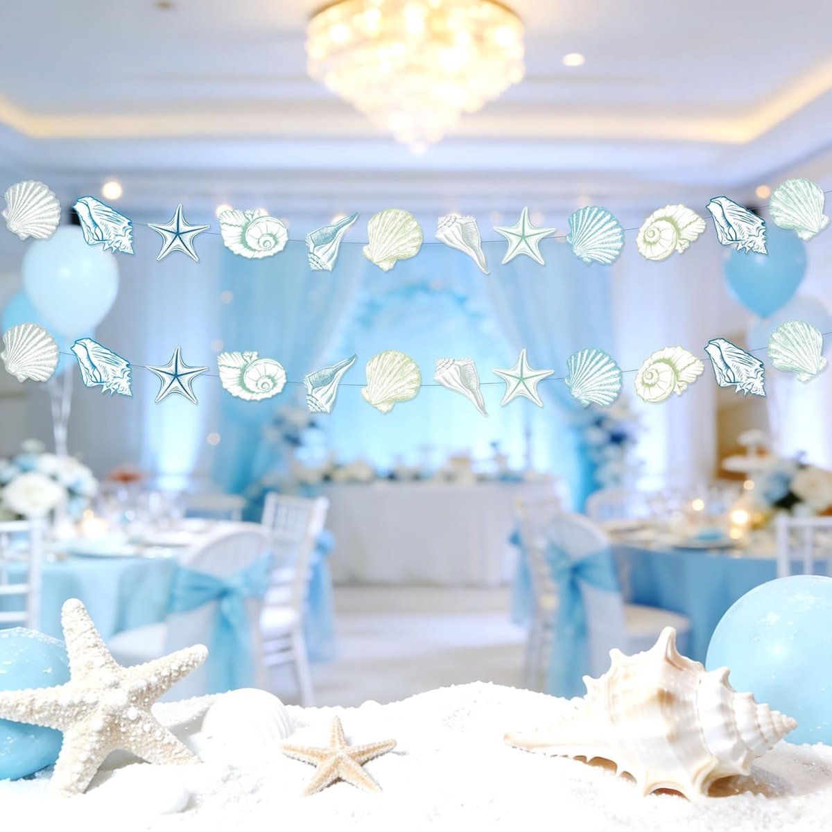 seaside shells decoration for girls weekend beach shells coastal party wedding - ShopVlot