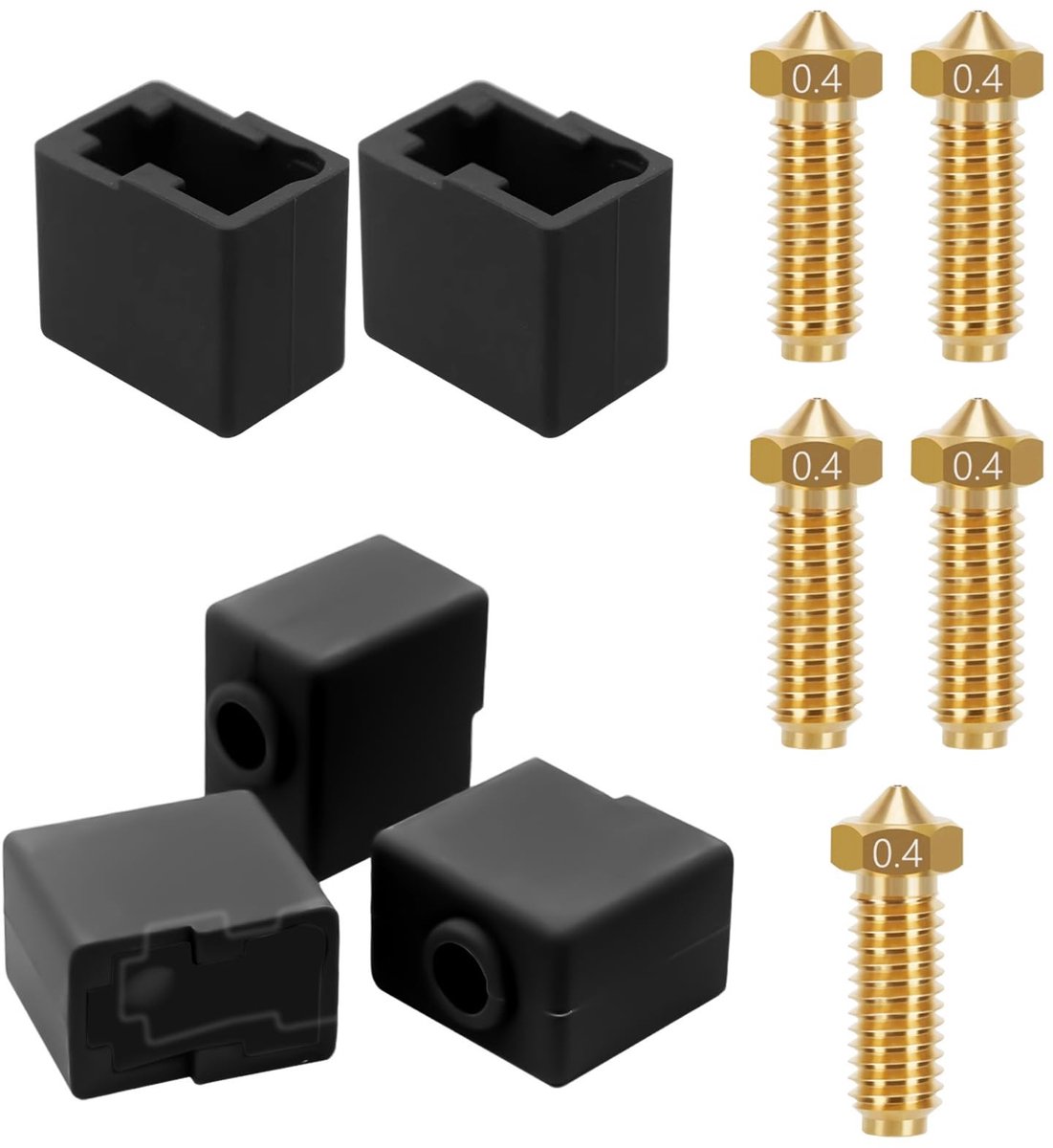 Solidchoice - Set van 5 Messing Nozzles voor 3D Printers