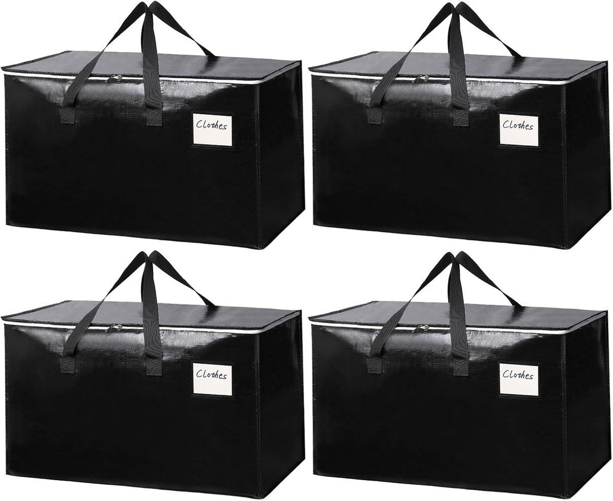 Opbergzakken set van 4 - 90 liter - waterdicht - ideaal voor kleding en dekbedden - ShopVlot