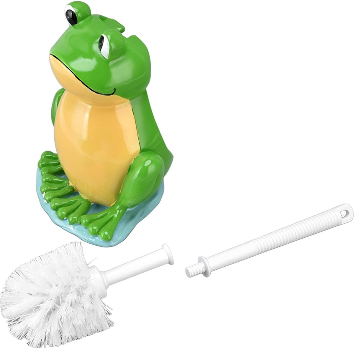 Toiletborstel kikkerontwerp - creatieve badkameraccessoire - lange handgreep - grondige reiniging - ShopVlot