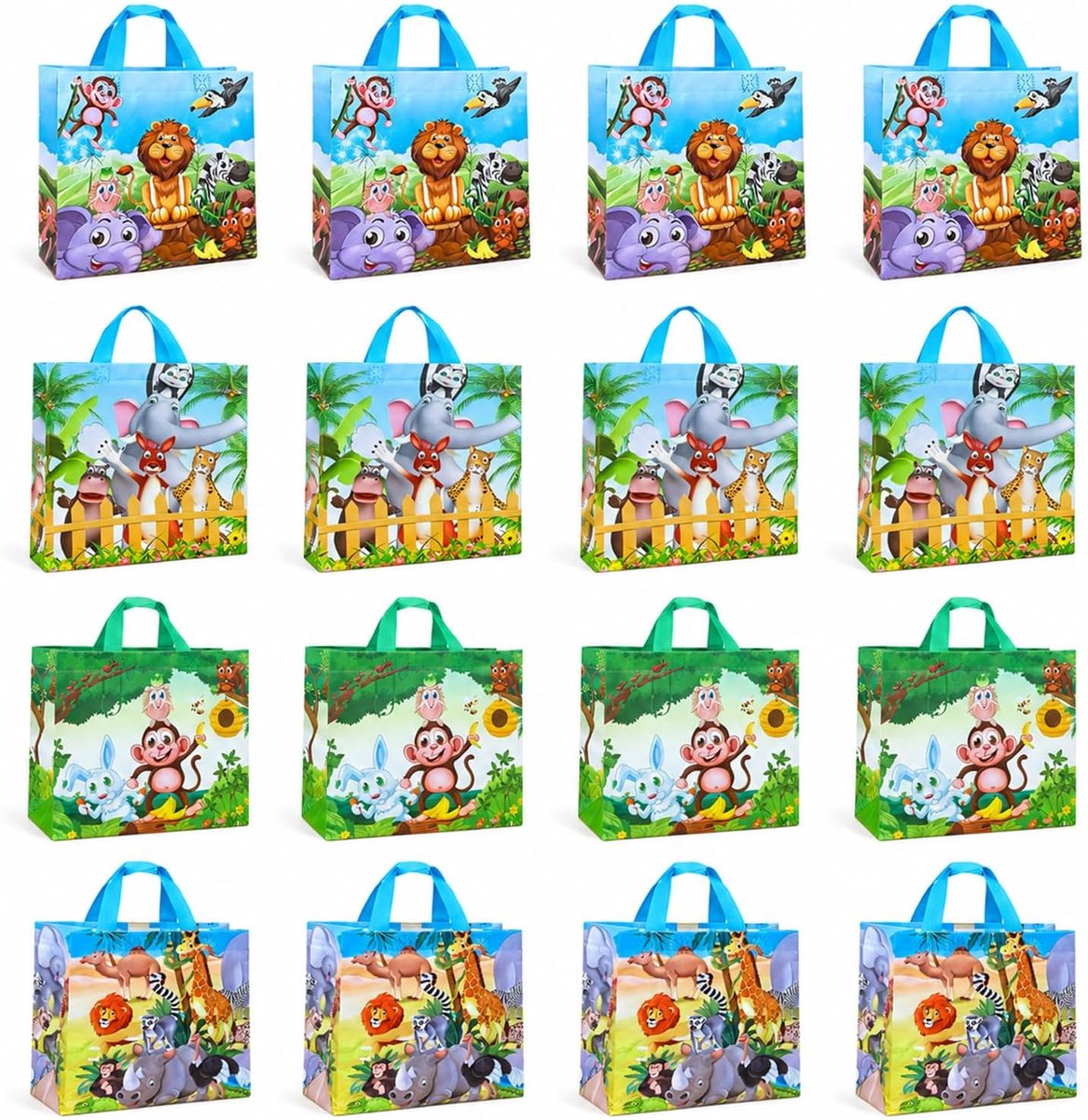 Cadeauzakjes feestdieren - 12 stuks - kleurig ontwerp - ideaal voor feestjes - ShopVlot