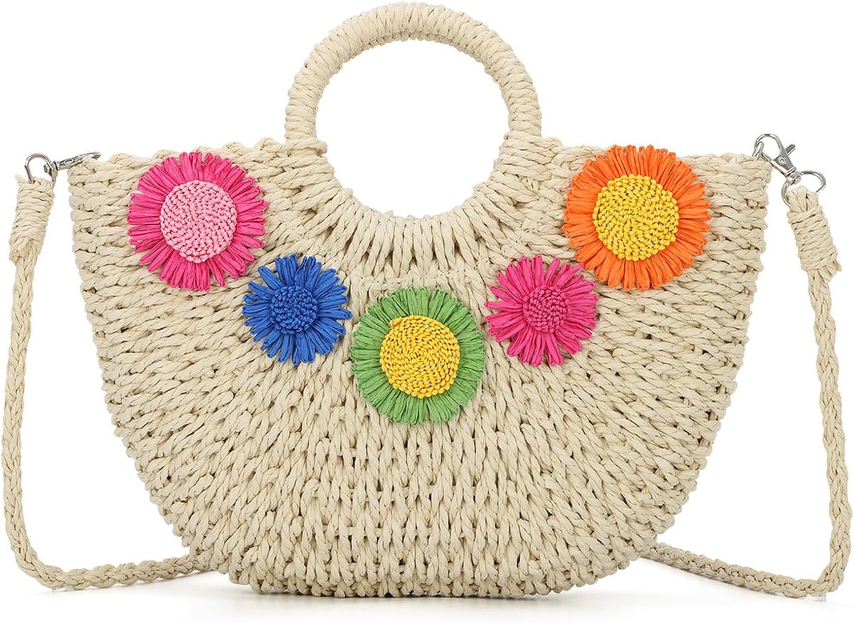 Strandtas voor vrouwen - Geweven zomertas - Handbagage voor vakantie - Perfect voor winkelen - ShopVlot