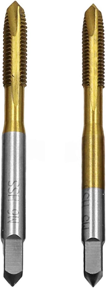 Schroefdraadsnijder bit set M5 M6 - HSS titaan - 2 stuks - ideaal voor precisiewerk - ShopVlot