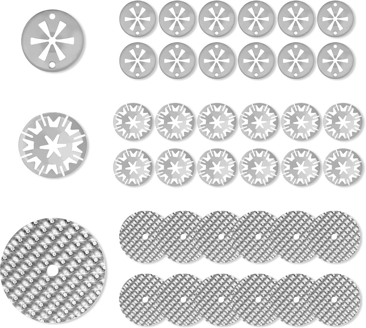 Hittebeschermingsplaat reparatieset 36 stuks - 30 mm klemschijven, 50 mm platen - vervangingsonderdelen - ShopVlot