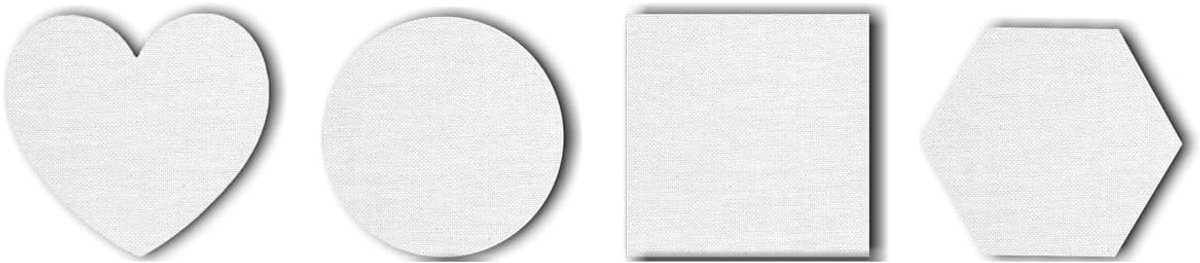 Canvasset om te beschilderen 4-delig - magnetische katoenen doeken - diverse maten - ideaal voor acryl- en olieverf - ShopVlot