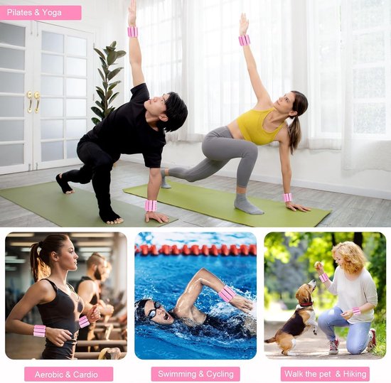 Weight Cuffs Set of 2, Wrist Weights Ankle Weights Adjustable Foot Weights for Training - ShopVlot — afbeelding 4