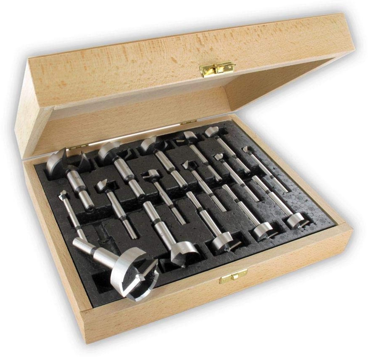 ENT 40316 Forstner drill set premium version. 16-piece forged, Drill gauges (D) - ShopVlot