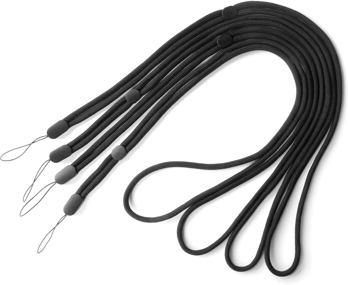trage.band adjustable robust carrying strap/neckband/lanyard, 4pcs black - ShopVlot