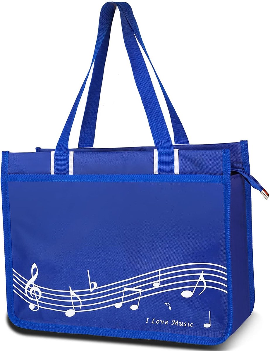 Music Shoulder Bag, Music Tote Handbag, High Quality Nylon Fabric, Waterproof Ladies Shopping Bag, Zipper Travel Bag - ShopVlot