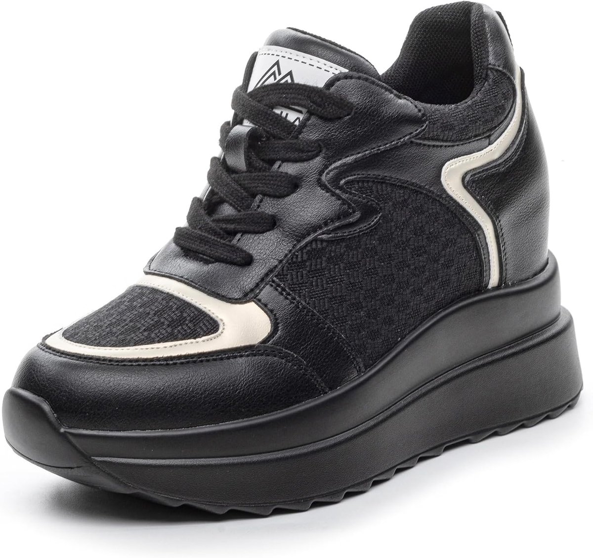 Women's Wedge Heel, High Shoes, Raised Inner Shoes, Fashion Platform Breathable Trainers with 10 cm Heel - ShopVlot