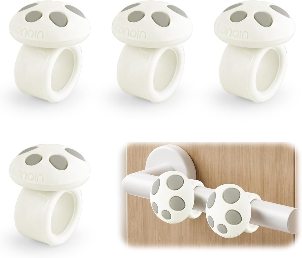 LELE LIFE 4 stuks deurknop muurbeschermer, deurklinkstopper siliconen bumpers, 20 mm/0,79 inch gat lijmvrij wandschild - ShopVlot