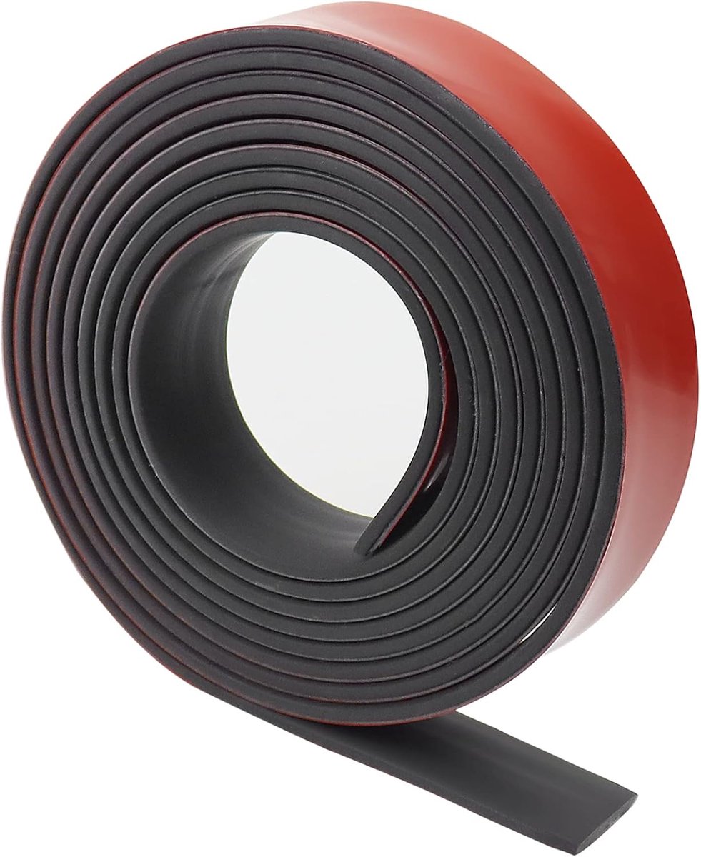 Rubber Strips, Adhesive Rubber Mat, 25mm(W) x 3mm(s) x 6m (L) Neoprene, Rubber Sheet, Solid Rubber, Rubber Profile for - ShopVlot
