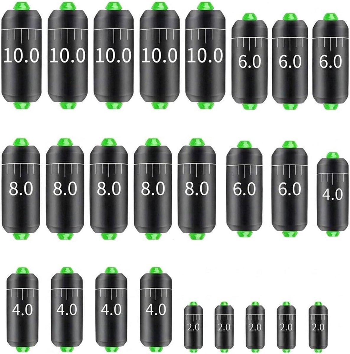 25 stuks vislood, met zeer zuivere schaal voor vissen, visaccessoires, zeevissen, surfcasting, geperforeerd lood voor - ShopVlot