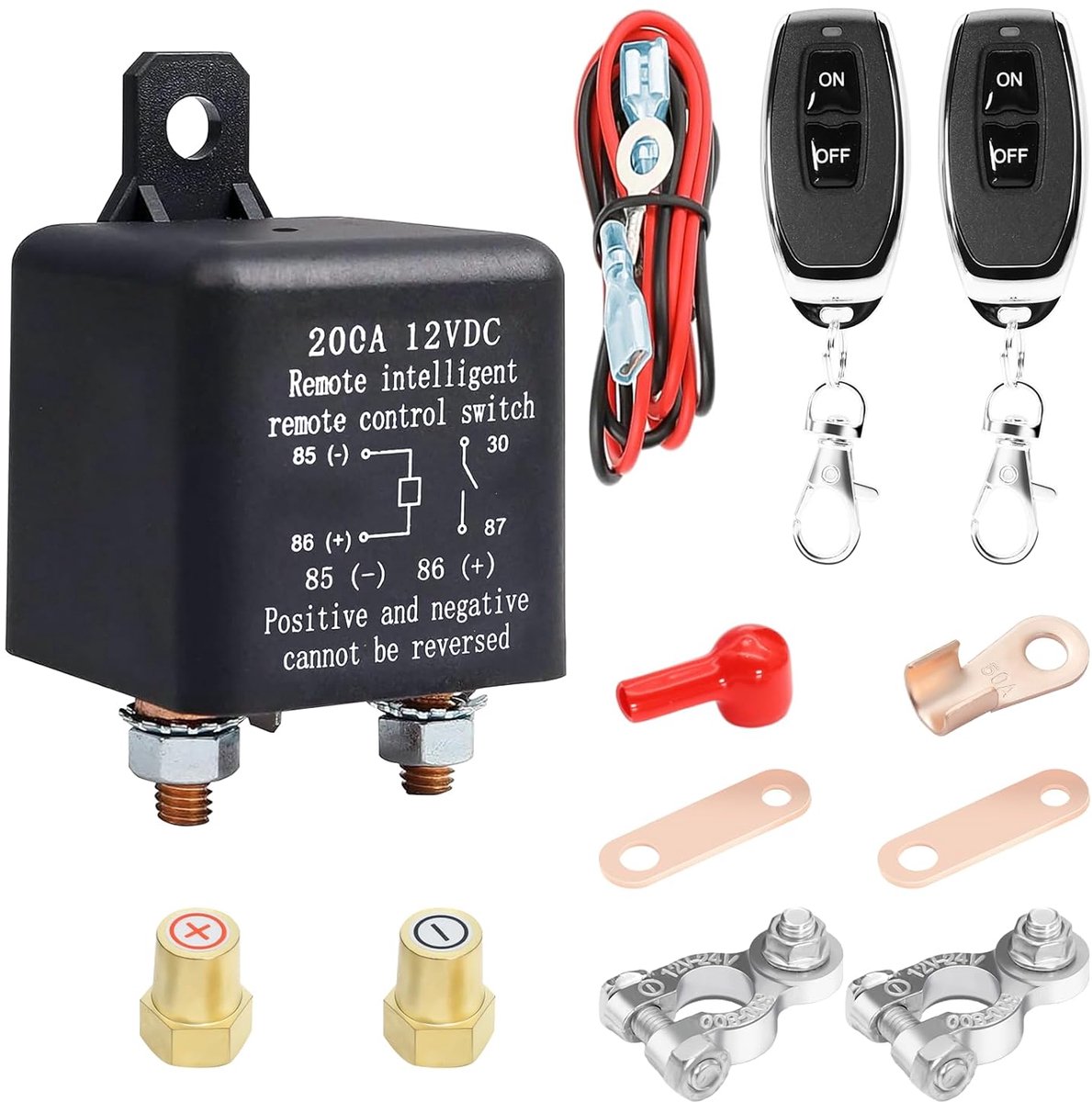 RUIZHI Battery Isolator Switch, DC12V 200A Isolator Switch, Car Battery Isolator Switch with 2 Remote Controls, Remote - ShopVlot