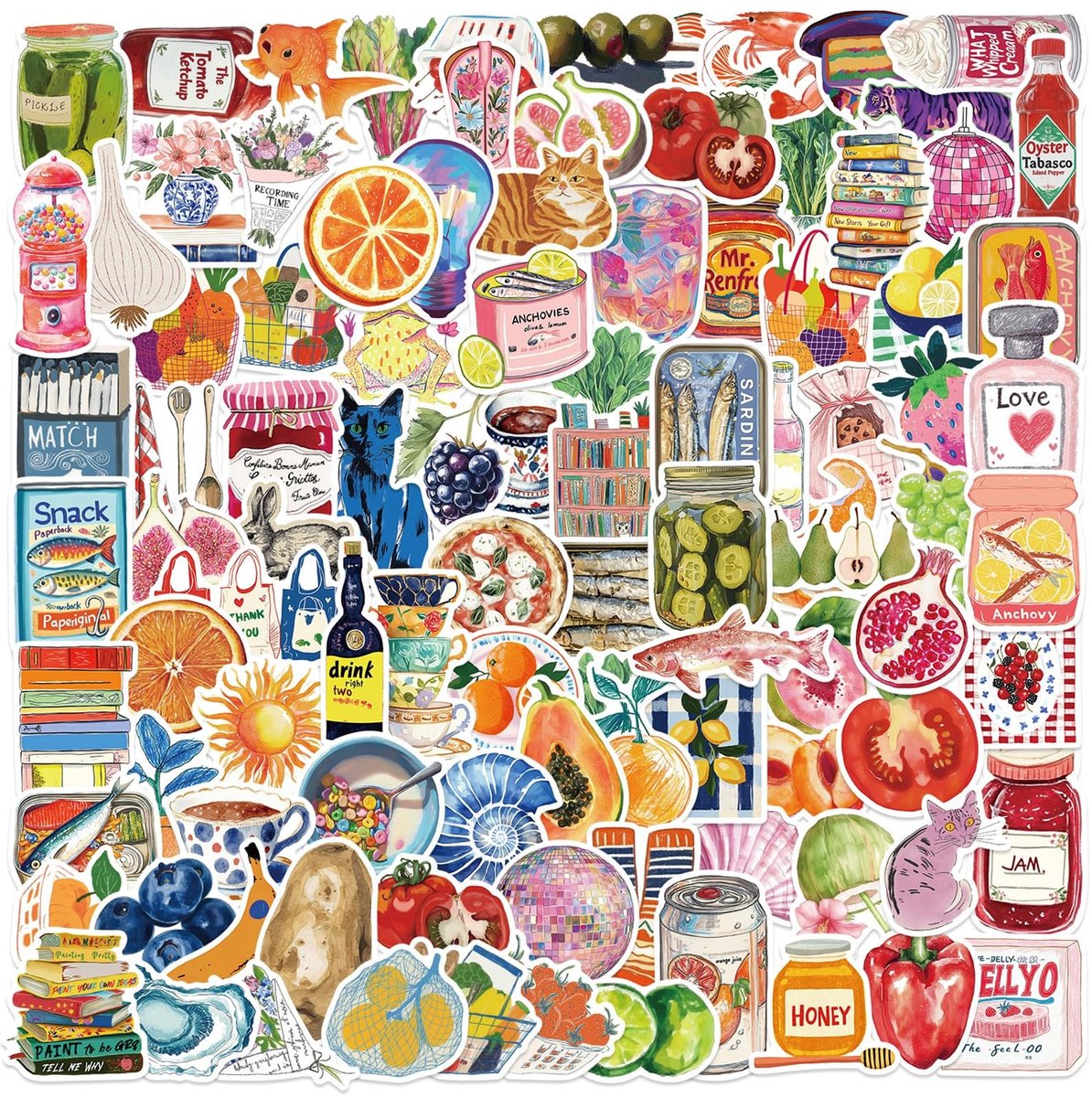 Solidchoice - Set van 100 Japanse Sticker voor Creatieve Projecten