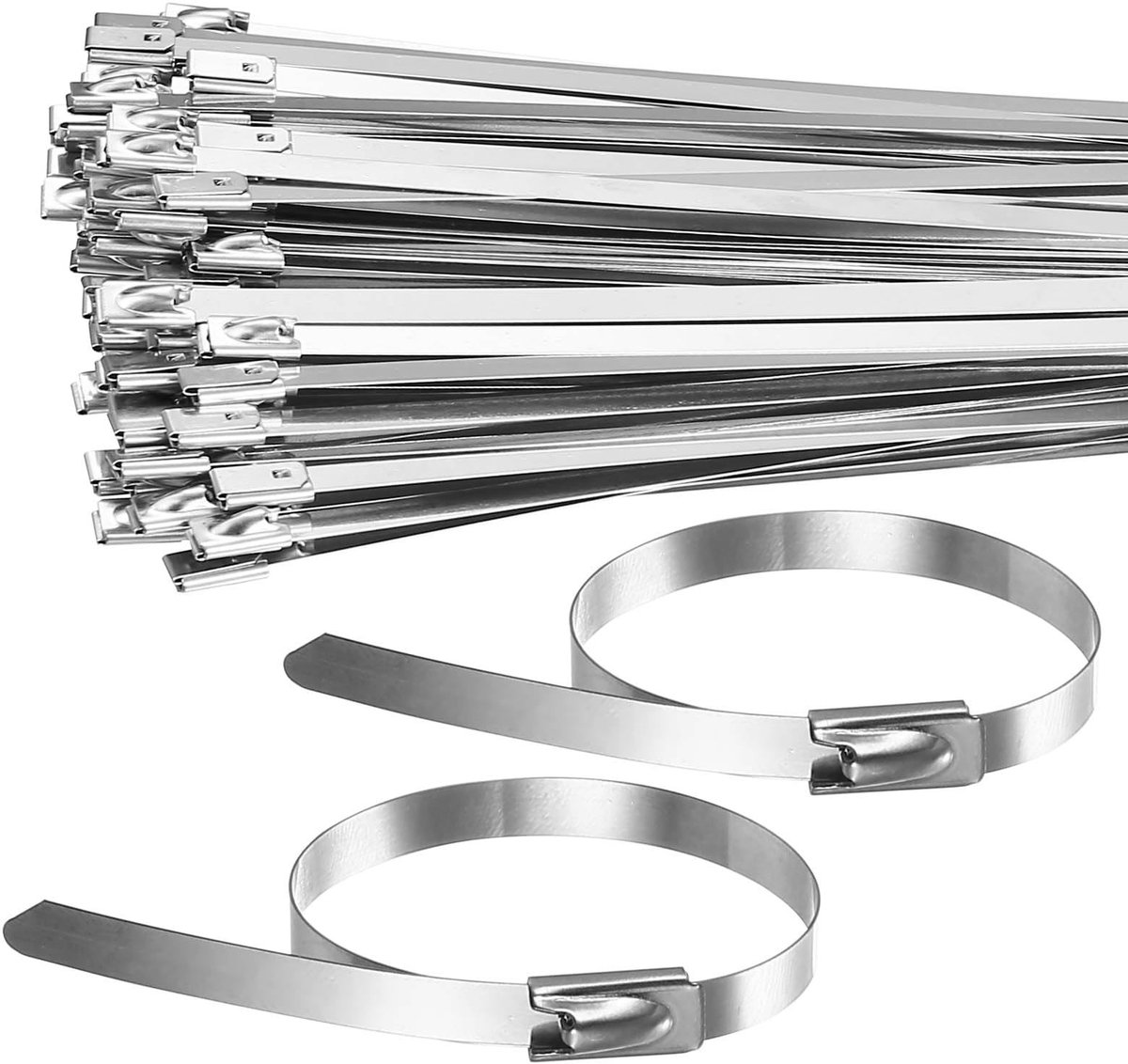 Solidchoice - 100 Stuks RVS Kabelbinders 4.6 x 100mm voor Diverse Toepassingen