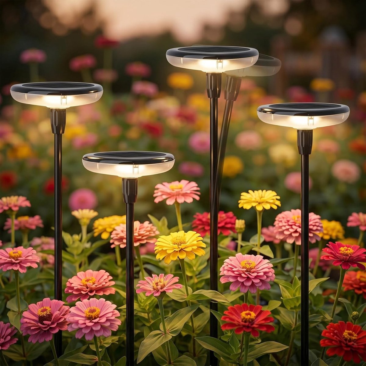 Zonnelampen voor Buiten - Warm Wit - Superheldere Tuinlampen met 8 LEDs - Waterdicht en Duurzaam - Voor Tuindecoratie en Terras
