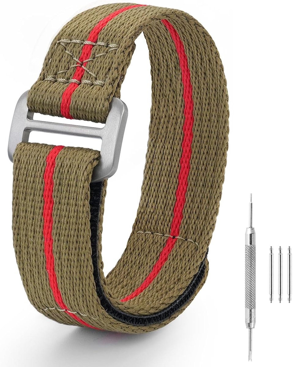 Vervangende horlogeband 20mm 22mm - Nylon sportband - sluiting met klittenband - ideaal voor actieve levensstijl - ShopVlot