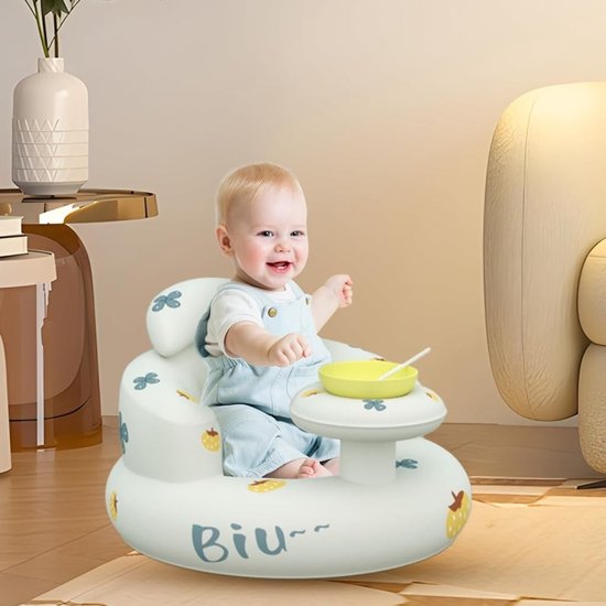 Opblaasbare baby stoel - Peuter zitje - Comfortabel zitten - Ingebouwde luchtpomp - 49 x 35 cm - A — afbeelding 5