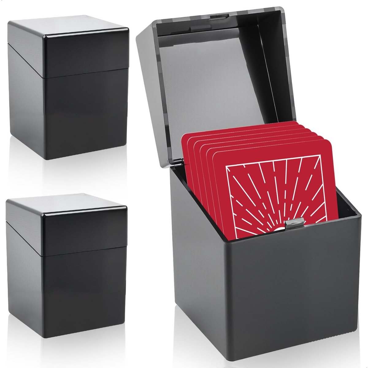 Solidchoice - Set van 2 Kaartopbergdozen met Deksel voor Trading Cards