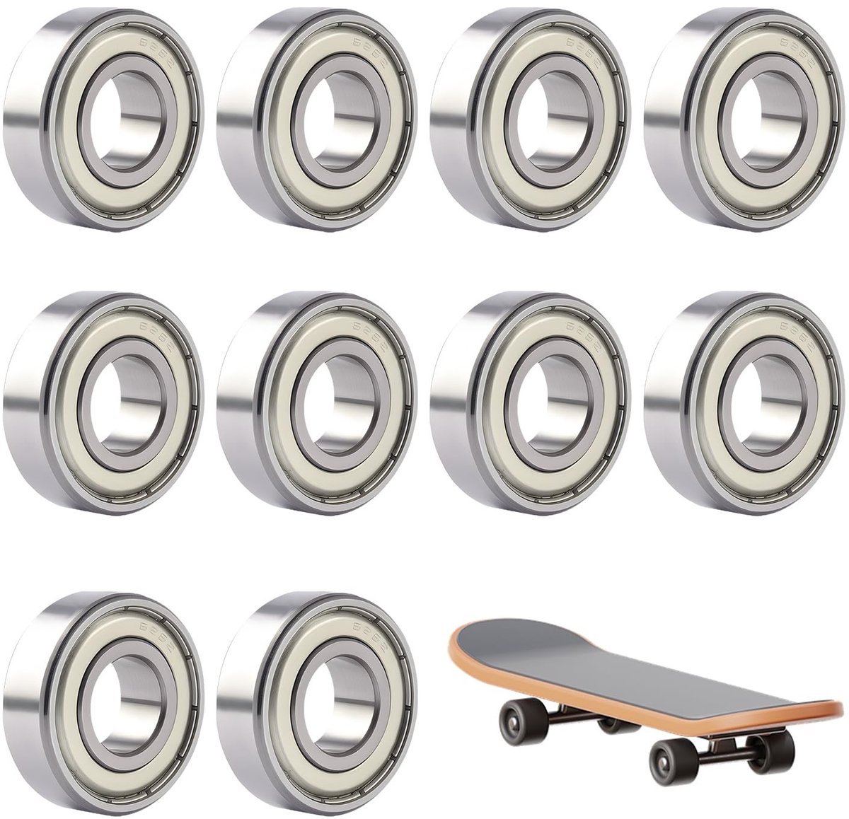 Solidchoice - Set van 10 Miniatuur Kogellagers 626ZZ voor Diverse Toepassingen