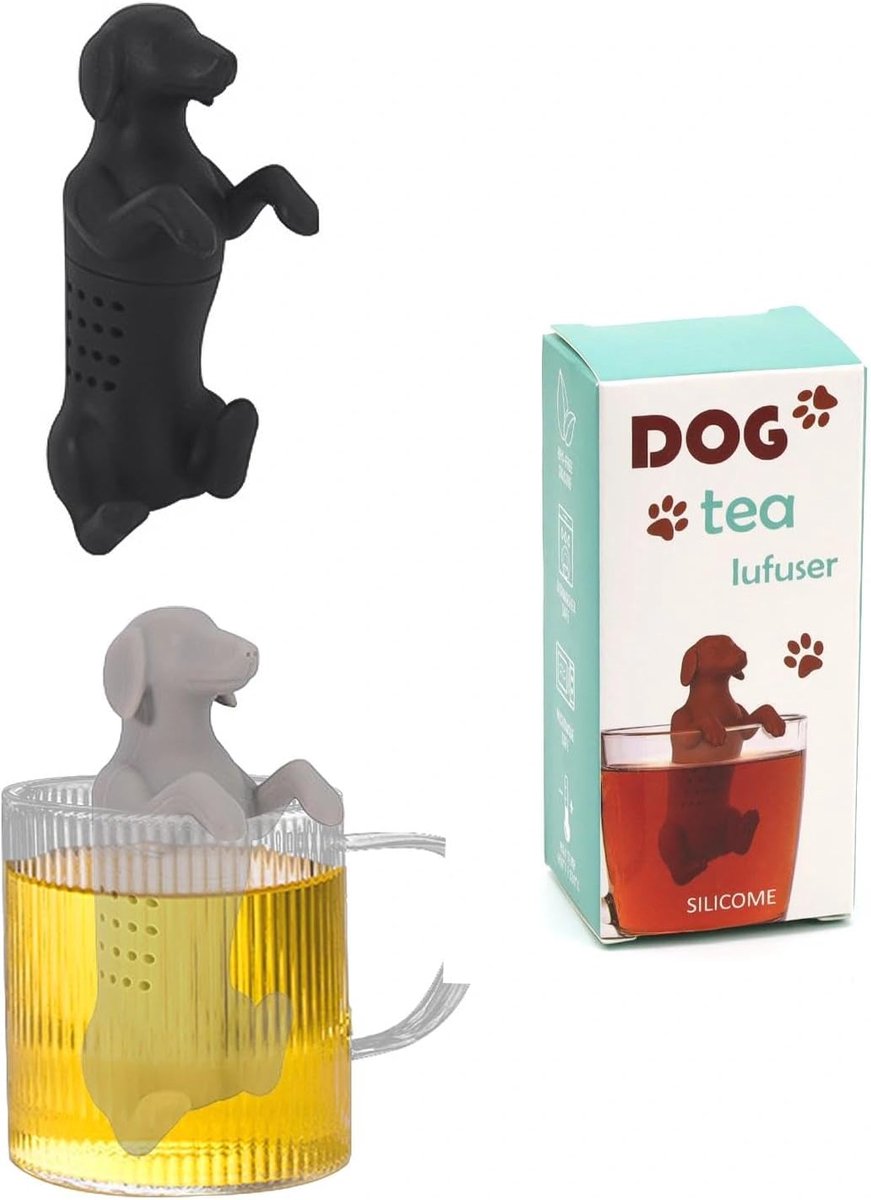 Theezeef 3D Puppy - Silicone - Creatief ontwerp - Geschikt voor theepotten - ShopVlot