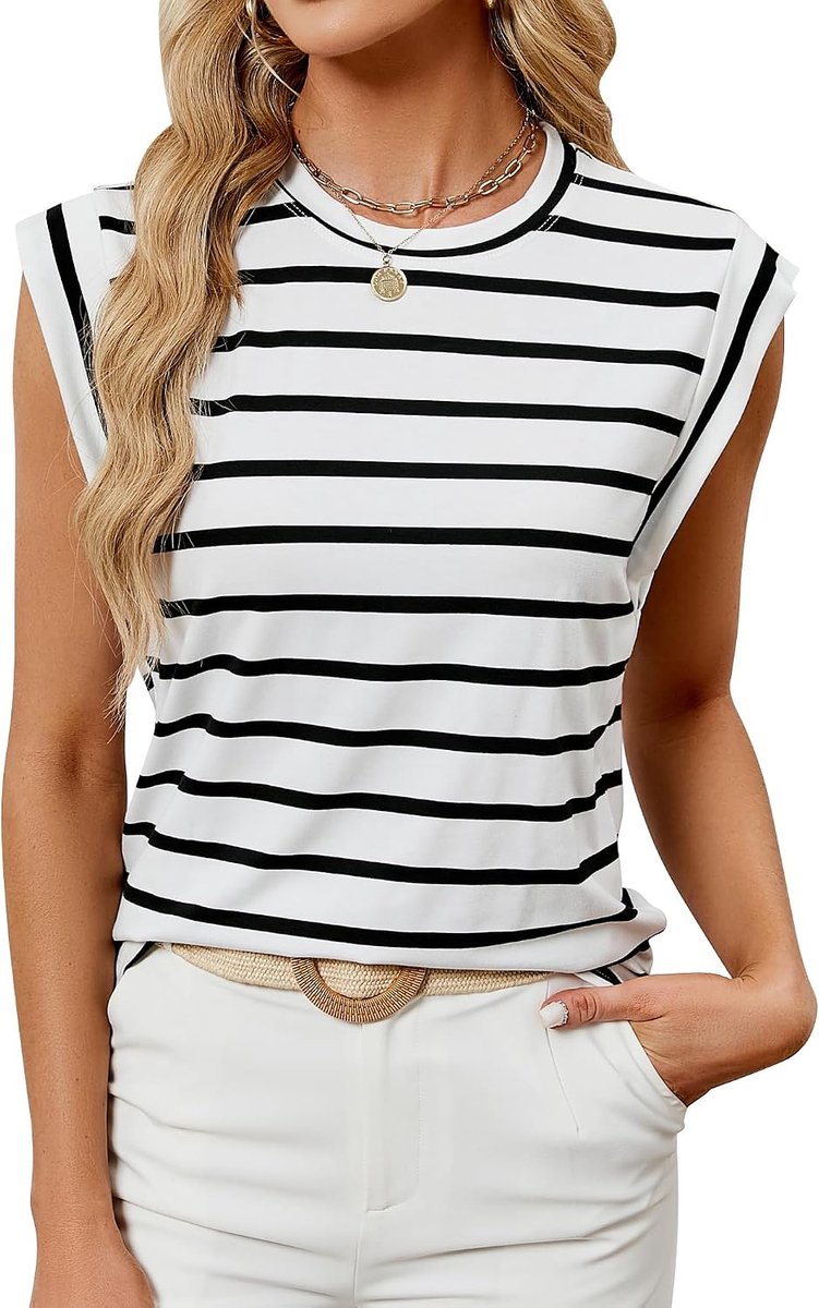 Zomer Dames Loose Tanktop - Mouwloos - Ronde Hals - Casual Comfort - ShopVlot