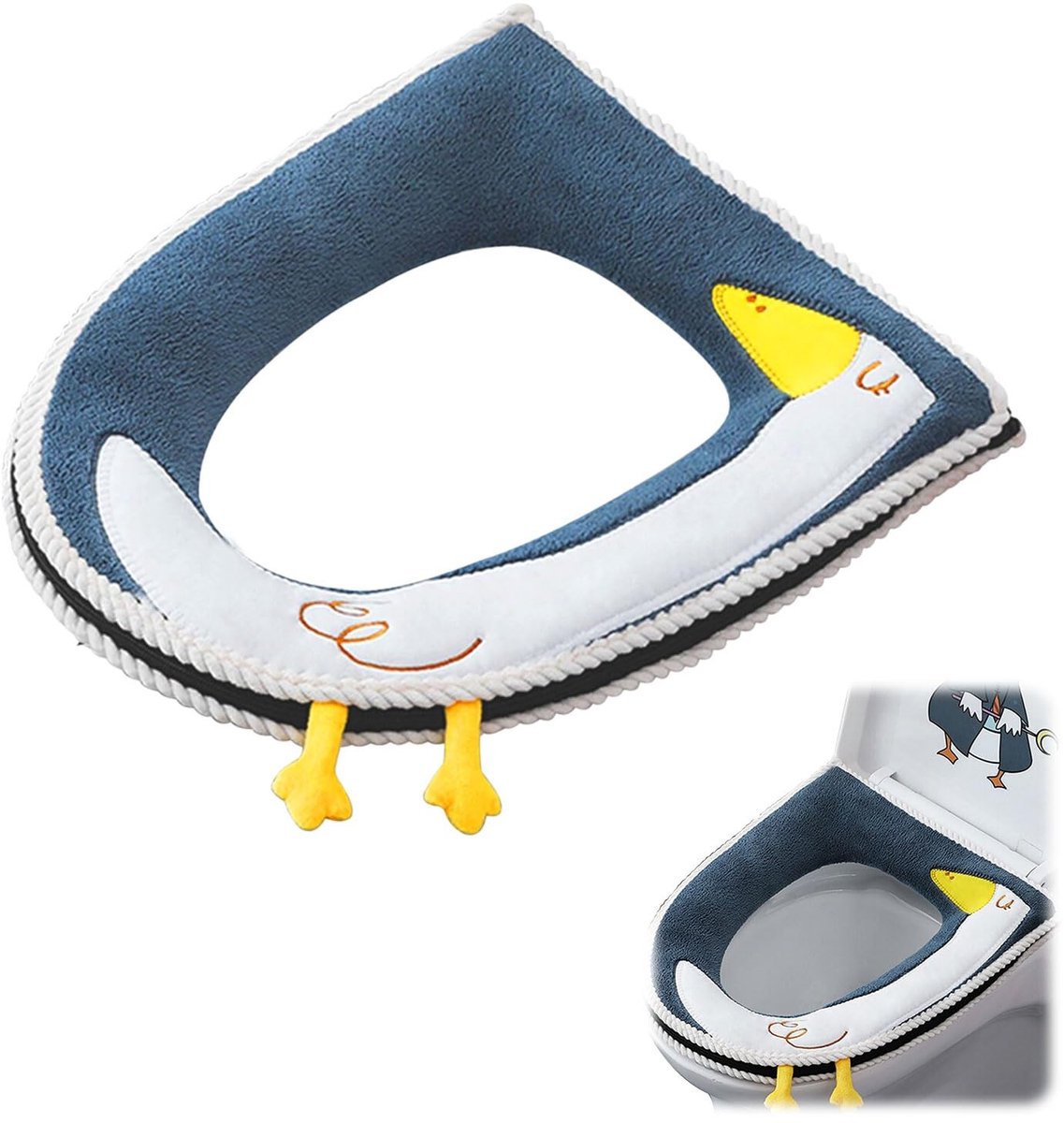 Solidchoice - Zachte Toiletkussen met Waterdichte PU Leren Bekleding