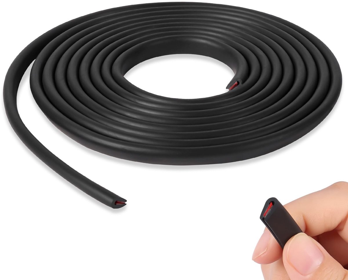 Solidchoice - Zwarte Randbeschermingsplaat voor Auto met 3 Meter Lengte