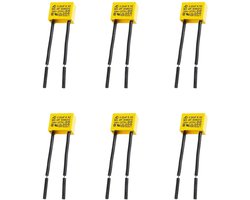 6 pcs 0.22 uF 275 V X2 Safety Capacitors for LED Lighting, High-Density Circuit Boards, Flashing Lights, Signal and - ShopVlot