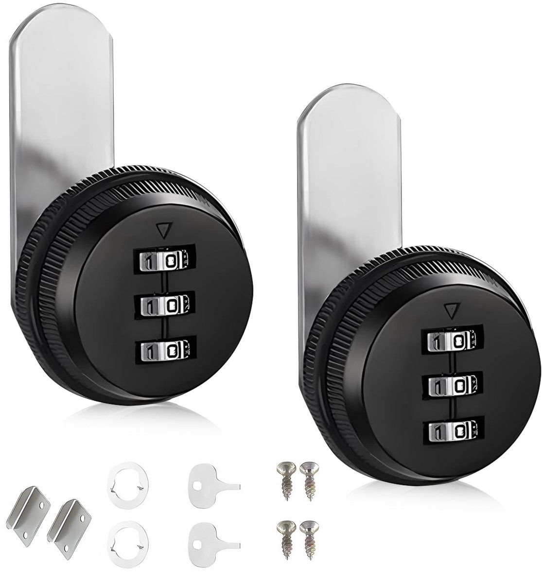Solidchoice - 2 Stuks 3-Cijferige Combinatieslot voor Meubels