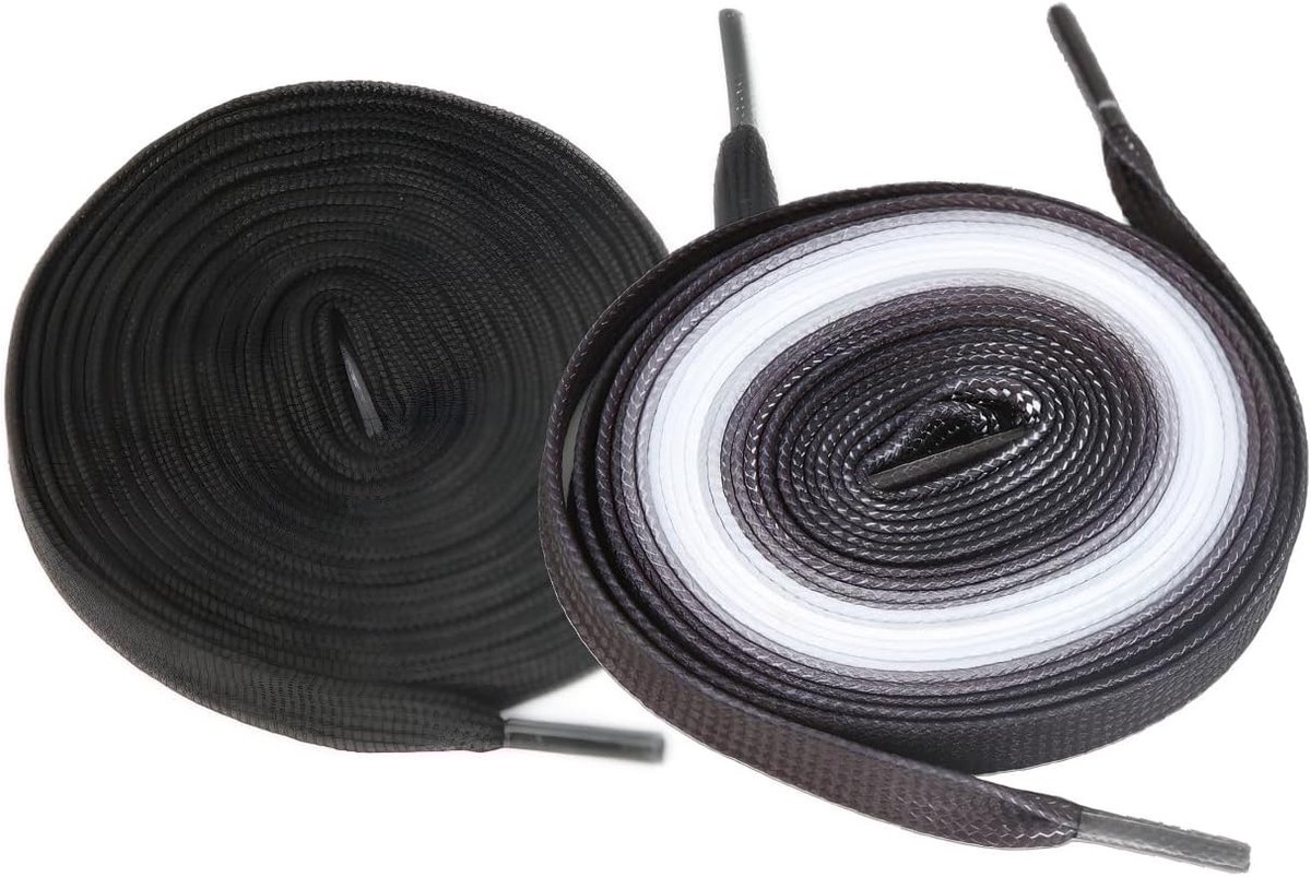 Stylish 2 pairs of shoelaces-solid color/gradient/star color polyester shoelaces,120/140/160cm dual shoelaces for - ShopVlot