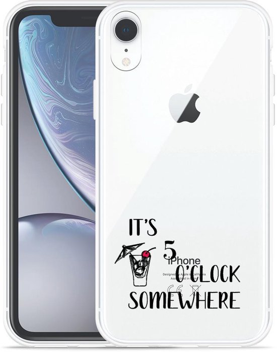 Geschikt voor Apple iPhone Xr Hoesje 5 O'Clock Somewhere Designed by