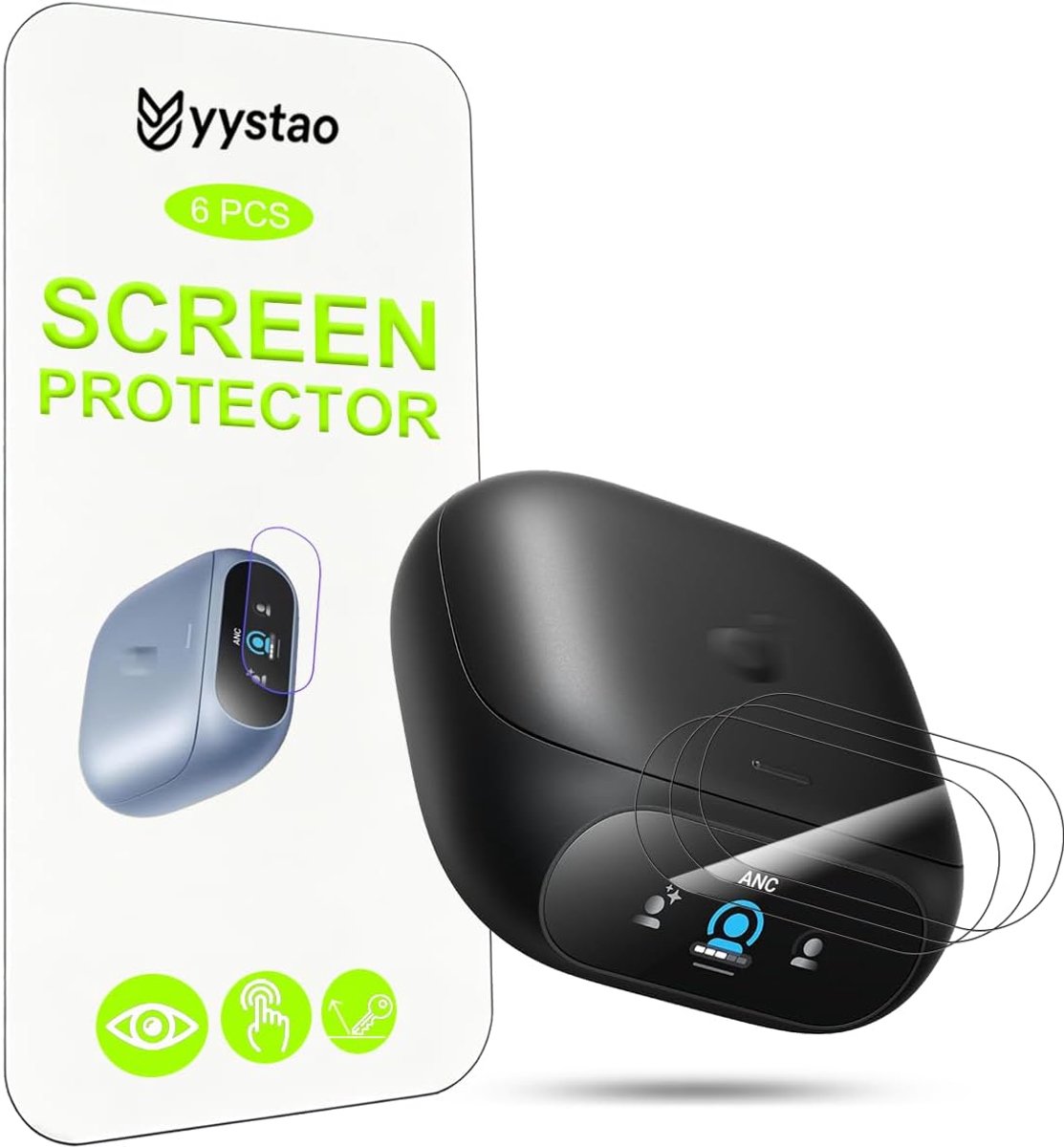 Displaybeschermfolie voor Soundcore Liberty 5 Pro hoofdtelefoon 2026, HD-helder, krasbestendig, anti-vingerafdruk - ShopVlot
