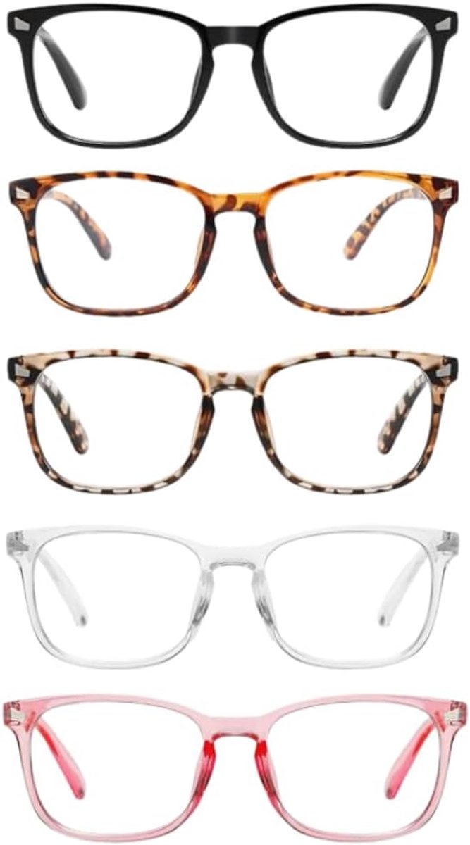 Set of 5 Reading Glasses - Women - Men - Reading Glasses - Trendy - Reading Glasses - Prescription Reading Glasses - ShopVlot