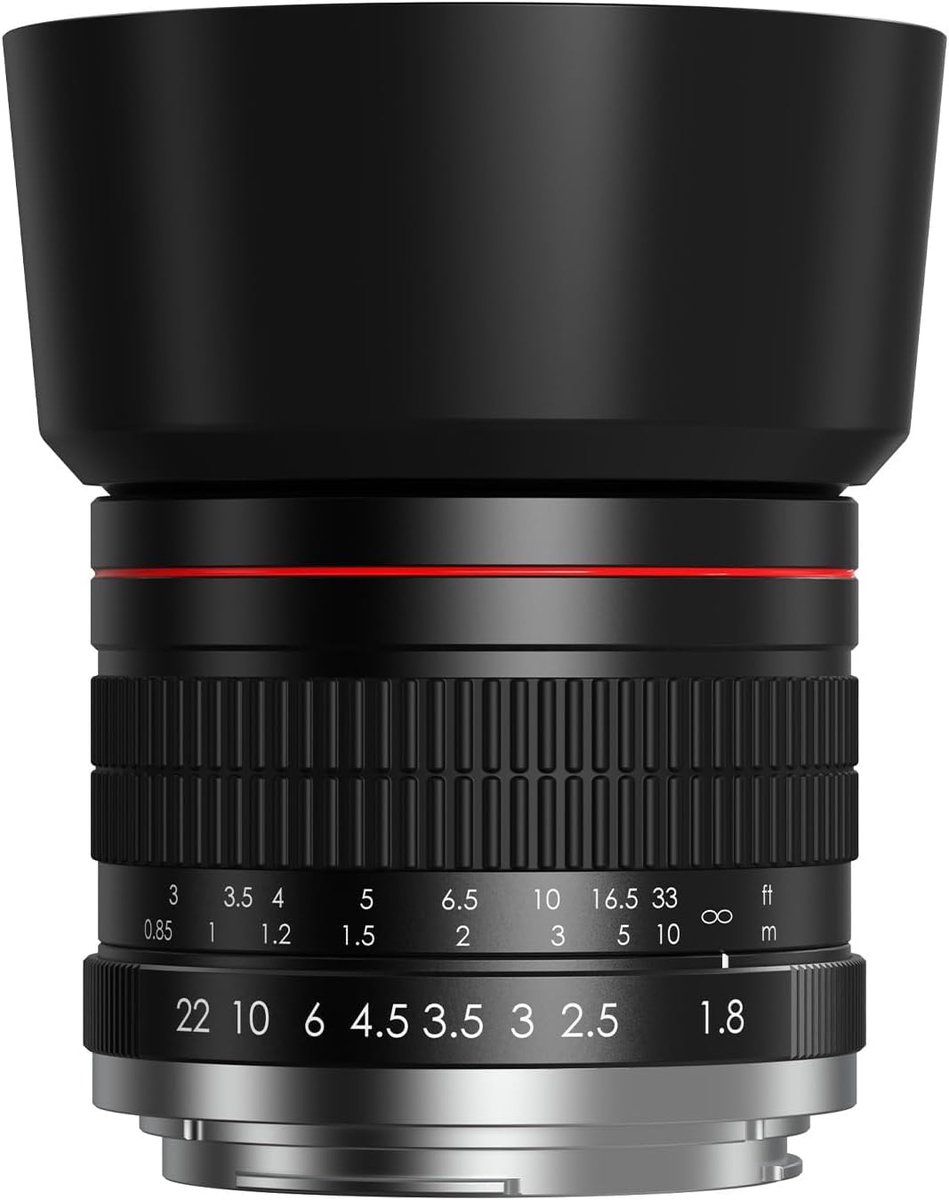 Portretlens 85mm F1.8 - Prime lens - Lichtgewicht met metalen behuizing - Ideaal voor portretfotografie - ShopVlot