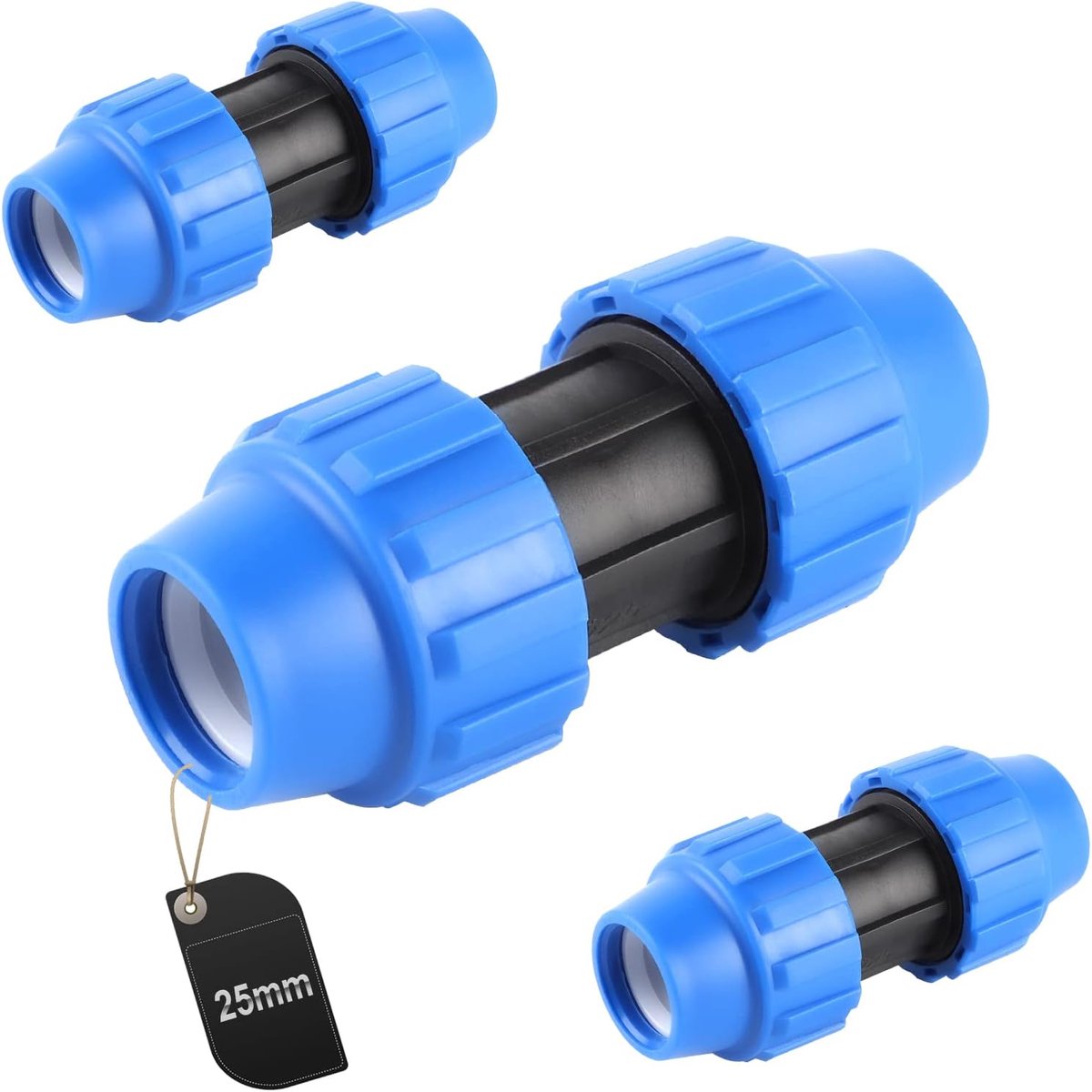 PP buiskoppeling 25 mm - kunststof adapter - stevige verbinding - eenvoudig te monteren - ShopVlot