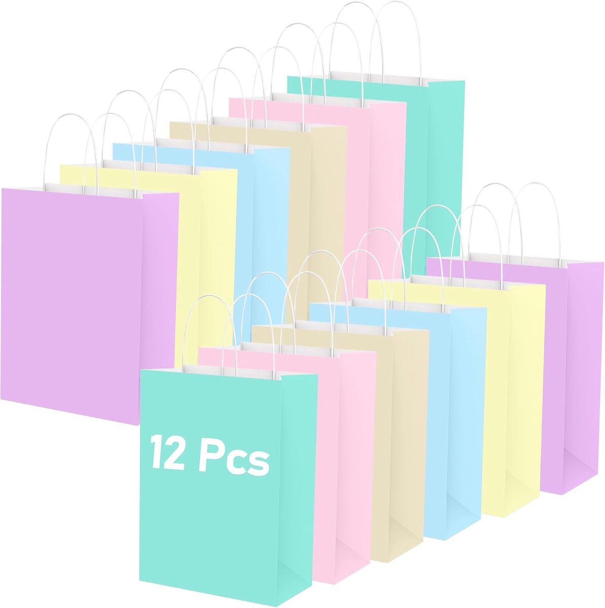 Geschenktassen Mix-6 kleuren - macarons - 12 stuks - ideaal voor cadeaus - ShopVlot