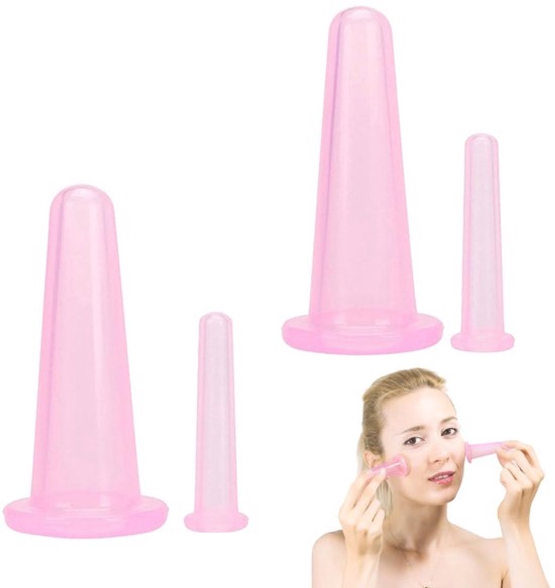 Zuignap Gezicht - Cupping Set - Siliconen Massage Cups - Anti-Rimpel - Verbetering Doorbloeding - Geschikt Voor Alle Huidtypen