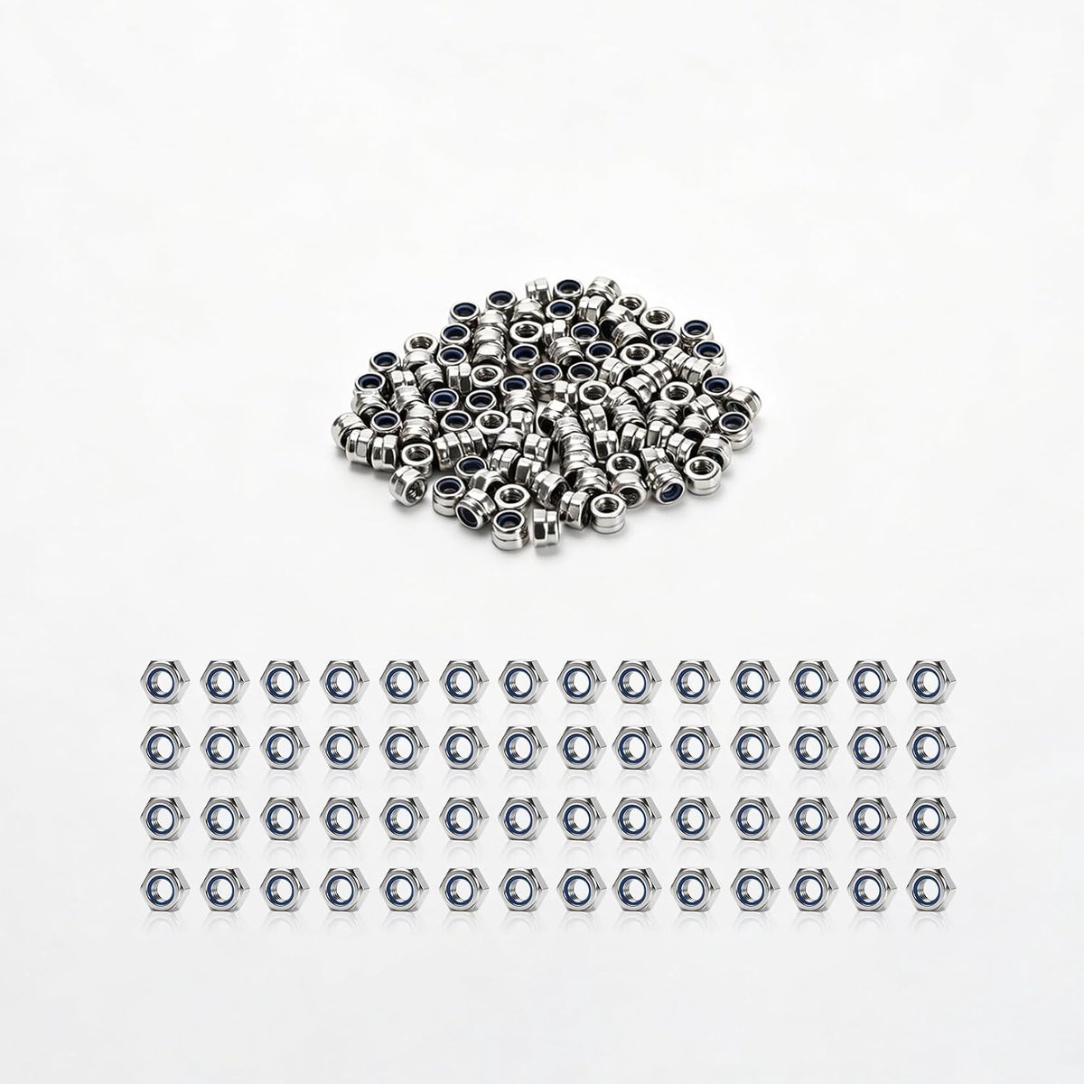 M3 borgmoeren assortiment 100 stuks - roestvrij staal - zelfborgend - lange levensduur - ShopVlot